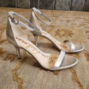 Sam Edelman Patti Silver Heeled Sandals Size 9